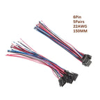5/10 Pairs JST SM 2.54mm Pin Connector Set Male to Female Electrical Cable Wire Connector for DIY Projects 2P to 9P