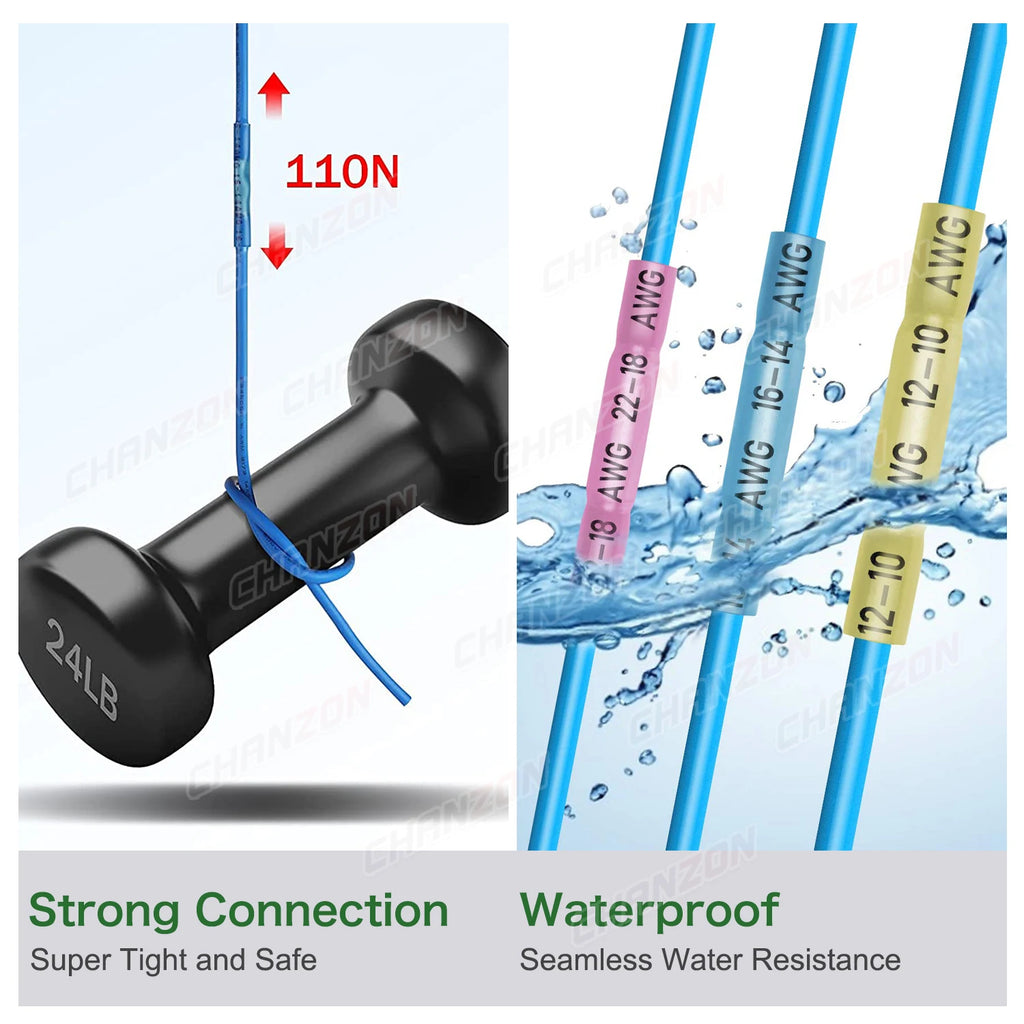 20/50/100PCS Heat Shrink Butt Wire Terminal Kit Waterproof Shrinkable Solder Crimp Splice Electrical Cable Joint Tube Connector