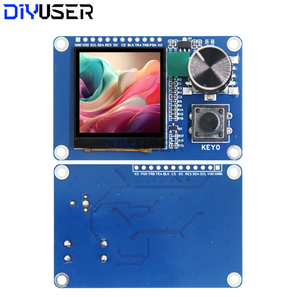 1.54 inch TFT LCD Display Module with EC11 Rotary Encoder Button, IIC/I2C SPI Interface 240x240 for ESP32 ESP8266 DIY