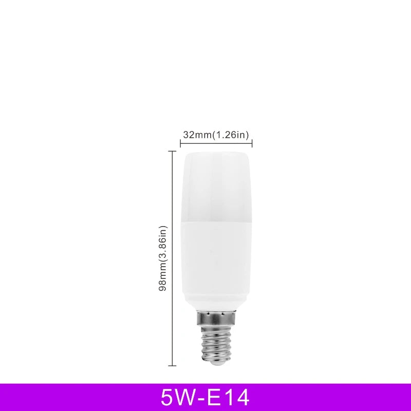 No Flicker 5W 10W 15W 20W LED Cylindrical Corn Bulb E27 E14 Light Bulb AC220V LED Lamp Home Decoration Chandelier Candle Light