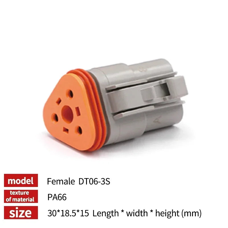 Deutsch DT Industrial DT04-8P-L012 Flange Mount Connector IP68 | 22-16AWG for Heavy Duty Truck & Bus Electrical Systems