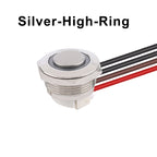 1 pc 16mm Ultra Short Metal Push Button Switch With Wire Momentary Reset With LED Light Flat/High Head 3V5V6V 12V24V Jog Switch
