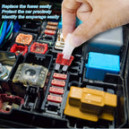 100/180 Piece Automotive Fuse Set, Complete Range of Current Specifications. Color-Coded Amperage for Quick Identification; High-Quality Conductive Metals with Good Conductivity and Sensitive Melting Properties. Transparent C