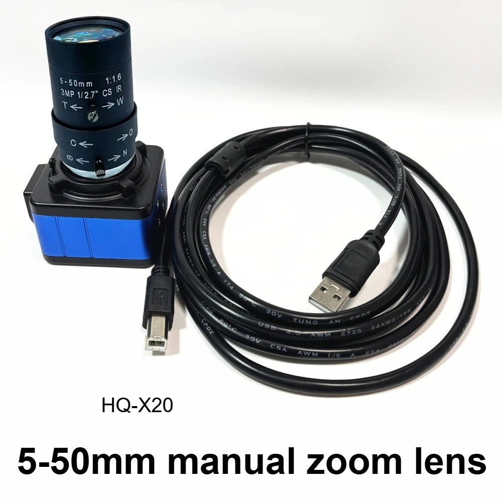 Mini Metal Box Webcam 4K 16MP High Speed Camera 1080p 720p Manual Zoom IMX298 UVC Plug Play PC USB Camera for Motion Video