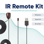 USB IR Repeater Extender Kit with Receiver & Emitter Infrared Remote Control Signal Booster for TV DVD Cable Box
