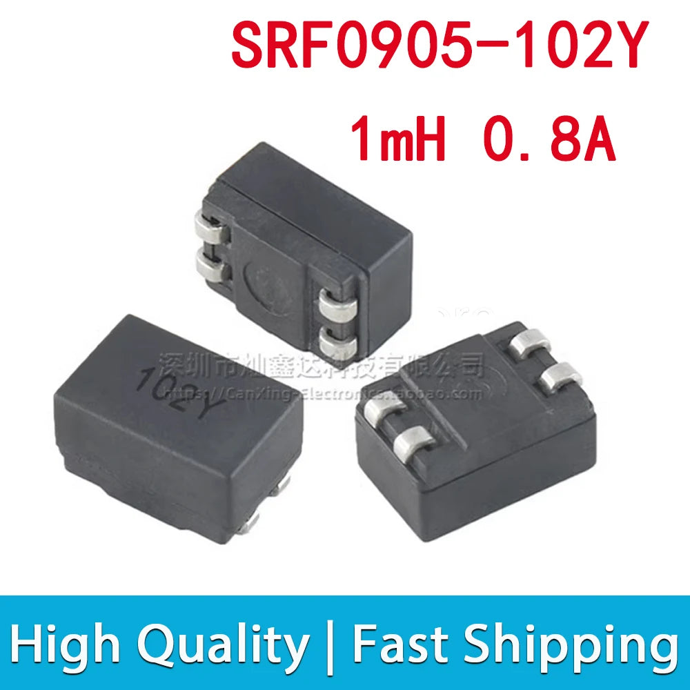 5pcs SRF0905 Common Mode Inductor Inductance Molding Choke Coil Power Filter SMD 10uH 25uH 50uH 250uH 470uH 500uH 1mH 2mH 4.7mH