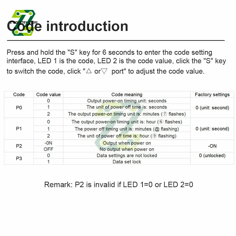 Dual Display Time Relay Module DC 12V Time Delay Relay Relay Timing Delay Cycle Time Control Switch 20A Passive Output