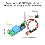 DC 5-12V relay switch module Timing Relay Switch Adjustable external button triggers connection delay Timer 1~10sec Delay Off