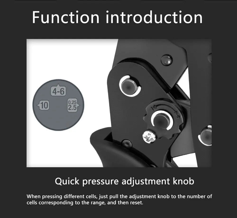 SN-2549 Ratcheting Crimping Plier for PH2.0/XH2.54/2.54/2.8/3.0/3.96/4.8/KF2510/JST Terminal Dupont Connectors Crimper Tool