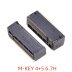 2PCS M.2 NGFF Connector 67Pin SSD Interface Socket H=3.2/4.2/4.8/6.7/8.5mm for Solid State Drive Adapter