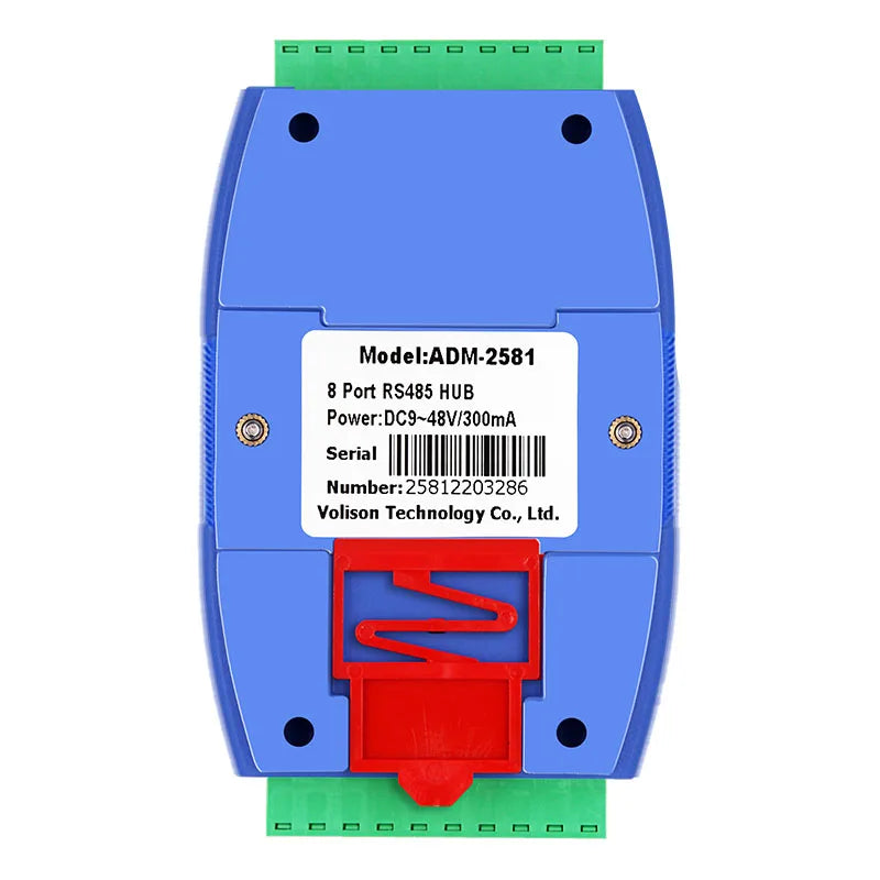 ADM-2581 Isolated 8 Channel 485 Hub 8 Port RS485 distributor 1 to 8 Sharer Repeater Industrial Grade Guide Rail