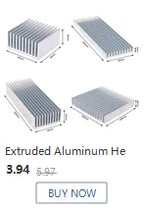 Extruded Aluminum Heatsink For High Power LED IC Chip Cooler Radiator Heat Sink Drop Ship 100*25*10mm