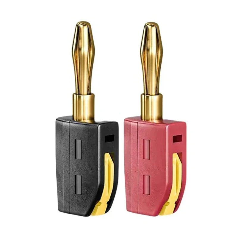 1/4/10PCS Speaker Banana Plugs 4mm Gold Plated Screw Type Bannana Plugs for Speaker Wire Cable Connectors Audio Video Receiver
