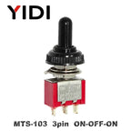 6A 125VAC Mini 6mm Toggle Switch MTS 102 103 202 203 302 303 402 403 on off SPDT DPDT on off on 3PDT Switch with Waterproof Cap