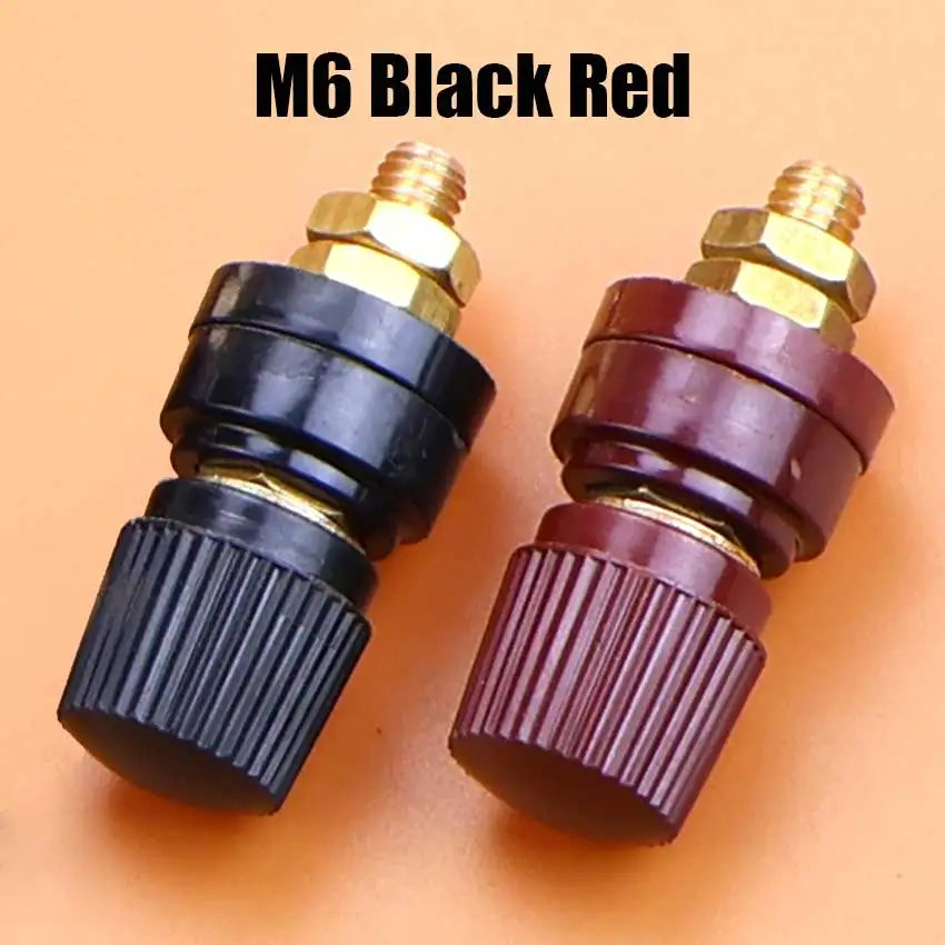 1/2pcs Red Black 6mm 8mm Pure Copper Terminal Blocks Power Supply Terminals M6 M8 Welding Machine Inverter Post Connector