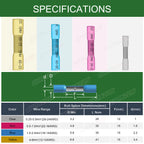 20/50/100PCS Heat Shrink Butt Wire Terminal Kit Waterproof Shrinkable Solder Crimp Splice Electrical Cable Joint Tube Connector