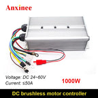 DC 24V-60V 50A 1000W High Power Brushless Motor Controller BLDC Driver For 3-phase Speed Regulator With Hall Senser