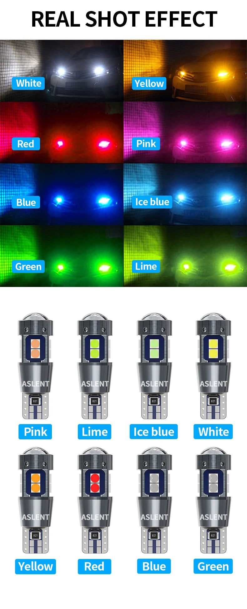 2/4PCS High Quality T10 W5W 168 192 Led Tail Light 3030 10smd 12V Auto Lamp CANBUS NO Error Car Marker Parking Bulb 6000K ASLENT