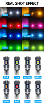 4Pcs W5W T10 LED Canbus Light Bulbs White Ice blue for Car Interior Dome Light Trunk Lamp Parking Lights Error Free 12V