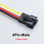 JCD 2/3/4/5/6 Pin LED Strip JST SM Connector Male or Female Adapter Plug Connector Terminal with 20CM 22AWG Wire for Light Strip