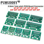 5PCS FPC FFC PCB Board Connector 0.5mm 1mm Pitch Double Side Adapter Socket Plate DIY KIT 6 8 10 12 20 40 50 Pin To DIP 2.54mm