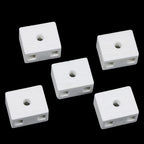 5PCS /Lot 2 Postion 5 Hole Ceramic Wiring Terminal Block High Frequency Porcelain Dual Row Wire Connector