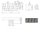 2pcs 0.56inch LED display 7 Segment 1 Bit/2 Bit/3 Bit/4 Bit Digit Tube Red Common Cathode / Anode Digital 0.56 inch led 7segment