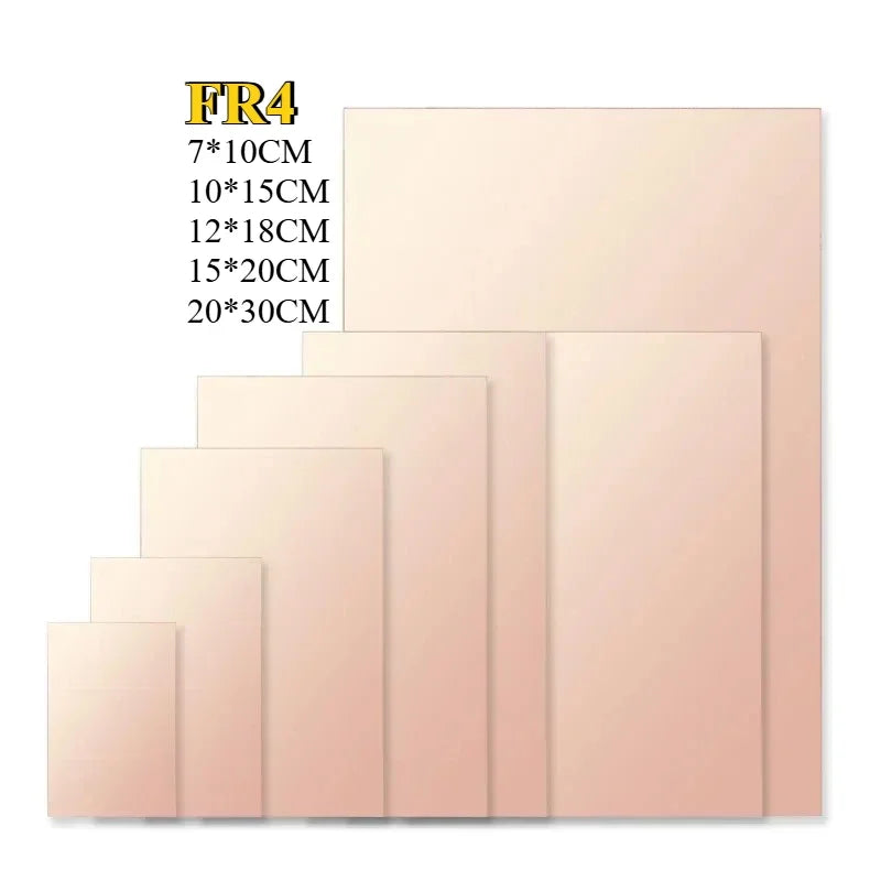 1PCS Single-sided Fiberglass FR4 PCB Board Copper Plate Kit 7x10cm 10x15cm 12x18cm 15x20cm 20x30cm Prototype Pcb Breadboard