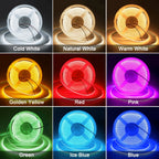 1M 5M 8M 10M 24V COB Led Strip Light Warm White Red Green Ice Blue Pink Golden Yellow Led Tape Adhesive Decor Lighting For Room