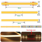 5V COB LED Strip 3mm 5mm 8mm Width 320LEDs/m High Density COB LED Tape AA Battery Powered Linear Lighting White Red Green Blue