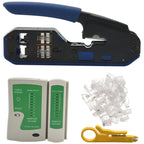 Well Made-Network Cable Tester RJ45 Crimp Tool Kit CAT5 CAT5E CAT6 Crimping Tool Kit, 50PCS RJ45 CAT6 Connector Plug