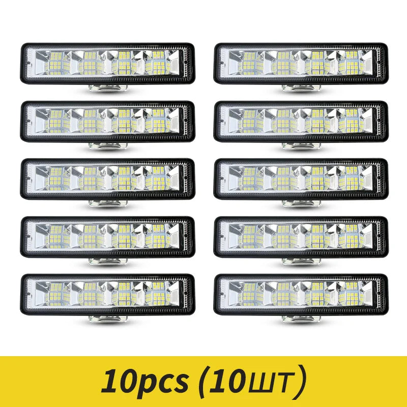 72W Car Work Light LED Bar 4x4 24 LED Working Bar Offroad SUV ATV Tractor Boat Trucks Excavator 12V 24V LED Combo Beam