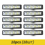 72W Car Work Light LED Bar 4x4 24 LED Working Bar Offroad SUV ATV Tractor Boat Trucks Excavator 12V 24V LED Combo Beam