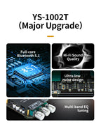 YS-1002T YS-502L Bluetooth 5.0 Audio Amplifier Board 2.0 Channel Stereo Power Amp Module 50W X2 100W X2 AUX Input For DIY Speaker Home Audio