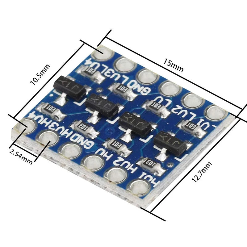 Logic Level Shifter Converter Module 4 Channel Bidirectional 3.3V to 5V, 5V to 3.3V Support UART IIC I2C SPI 1-Wire Compatible