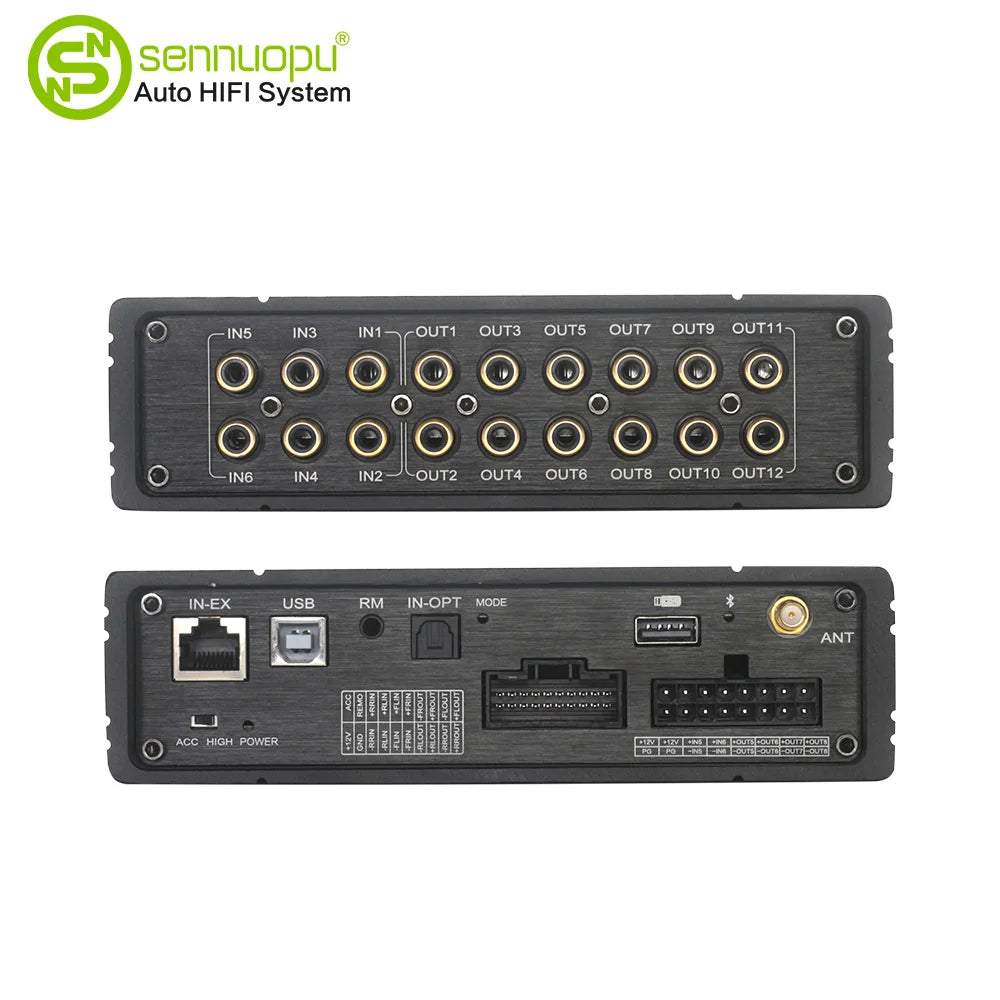 Sennuopu DS-M12 12 channel automotive DSP amplifier effect device, car audio equipment, Bluetooth digital