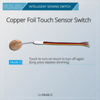 5V12V Mini Touch Sensor Switch Without Opening, Penetrating Wood Board, Glass Sensor, Copper Foil, Self-Adhesive Jog Reset