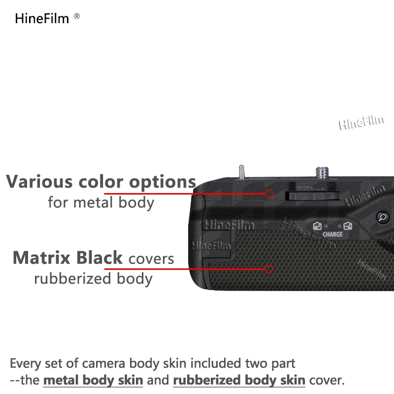 Hinefilm Skin for BG-R20 Camera Battery Grip Sticker For Canon R5II R5M2 R5 R6 R6M2 Camera Battery Skin BG R20 Protector BGR20