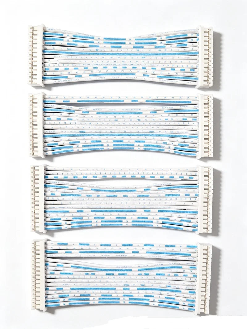 10pcs PH2.0mm 11p 12p 13p 14p 15p 16p 18P 2.0 Terminal Wire 2468 24AWG Flat Blue White Wire Harness Processing Pure Copper