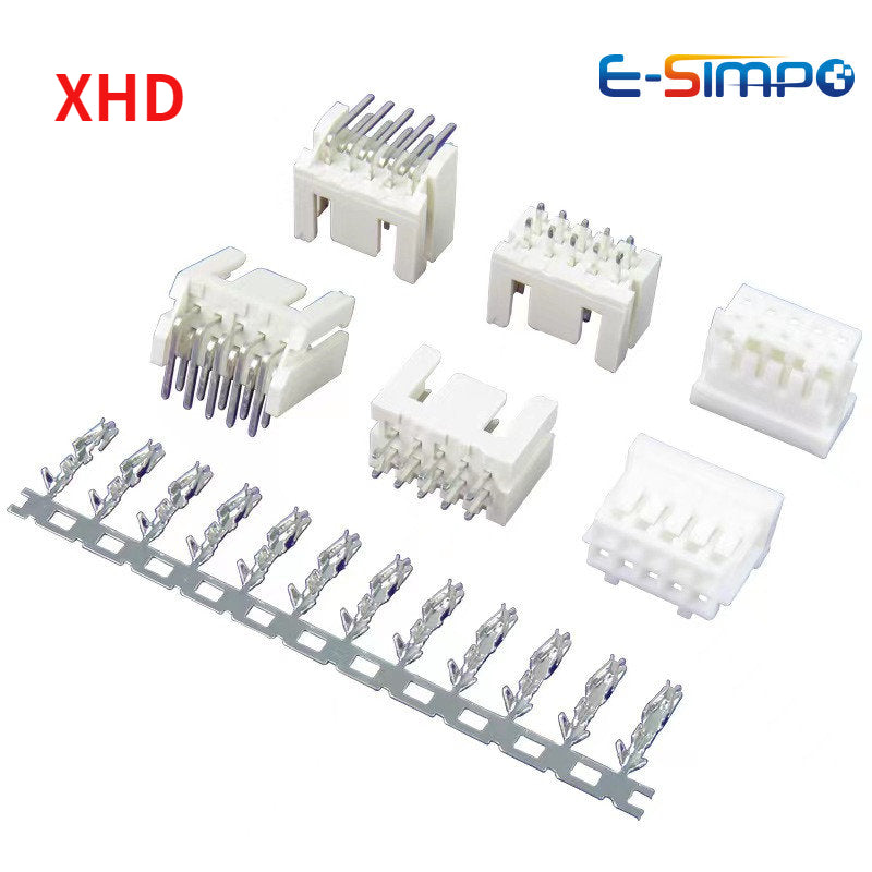 20pcs XHD 2.5mm 2x2P/3/4/5/6/7/8/9/10PIN A2557 Double Row Dual Straight Right Angle Wafer Plug Housing Terminal Connector