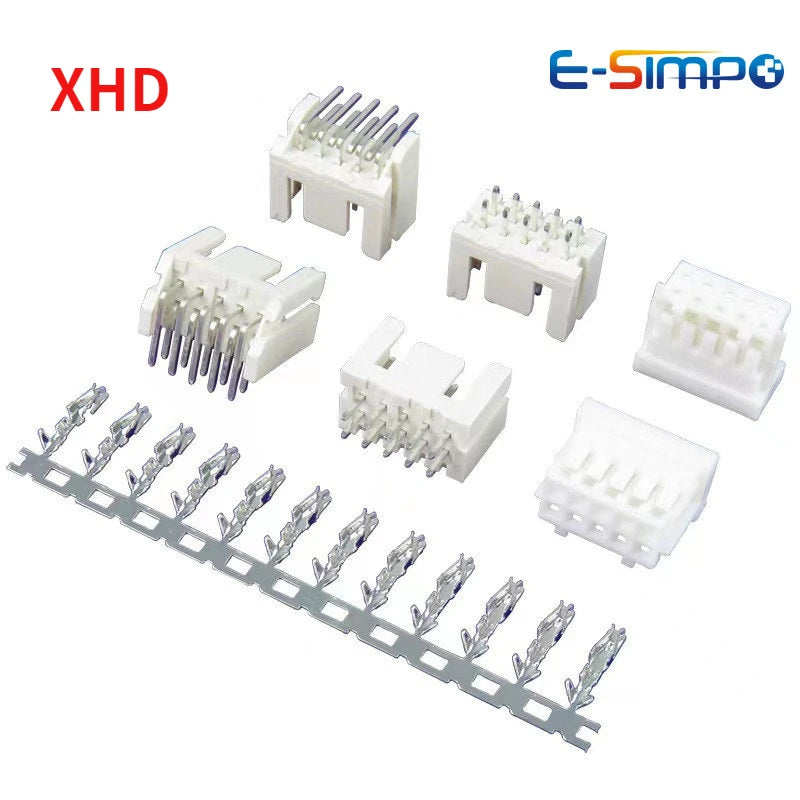 20pcs XHD 2.5mm 2x2P/3/4/5/6/7/8/9/10PIN A2557 Double Row Dual Straight Right Angle Wafer Plug Housing Terminal Connector