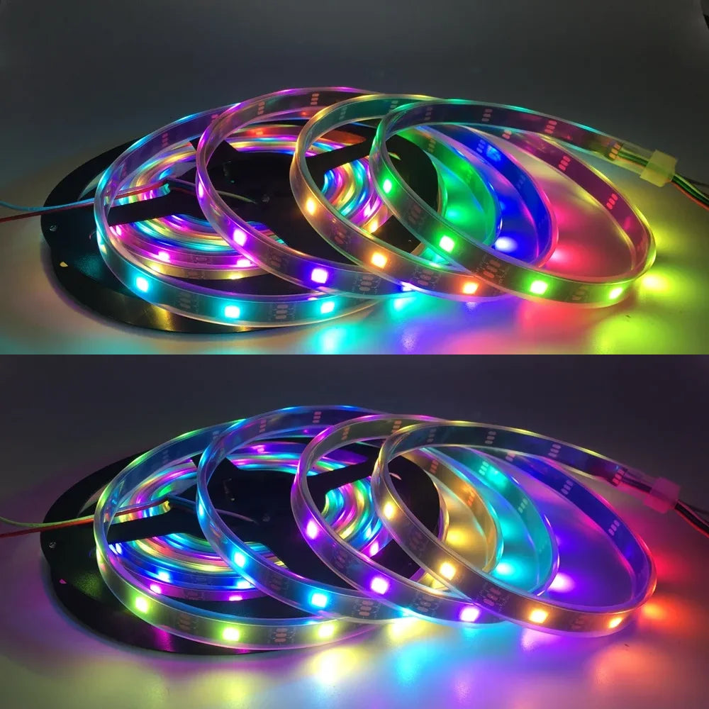 4 IN 1 SK6812 RGBW RGBNW RGBWW LED Strip (WS2812B Similar) Smart Color Soft LED Lights Lamp 30/60/144 LEDs/m Addressable Light 5
