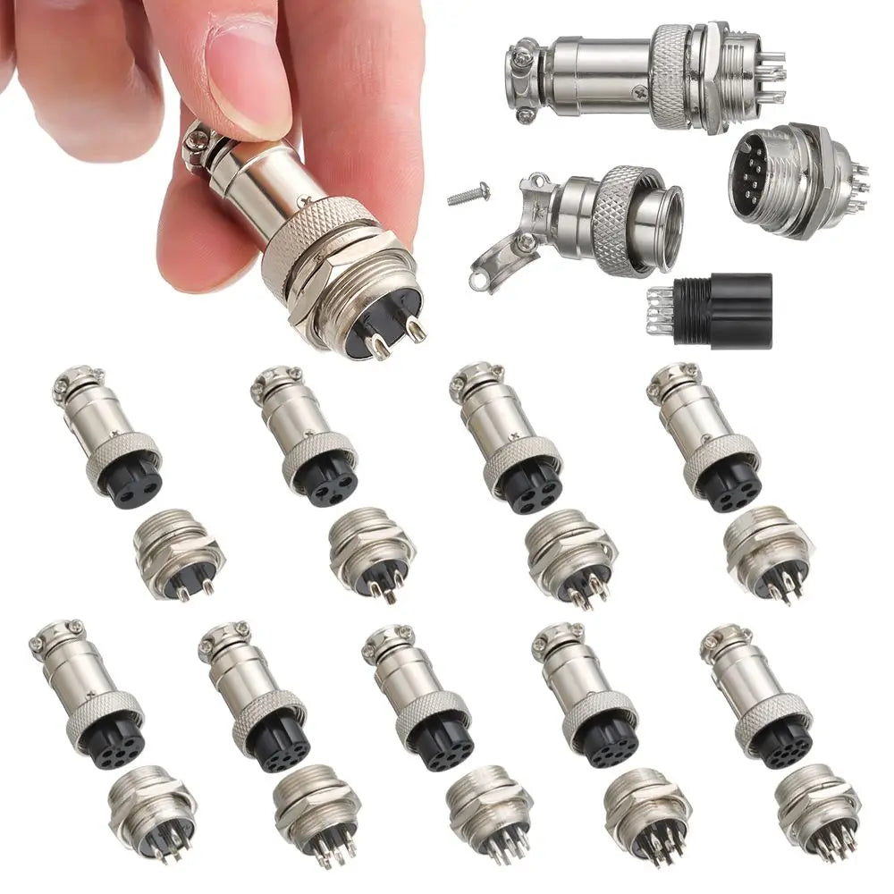 Accessories Mount Panel Aviation Plug M16 Male / Female  Cable Connector GX16