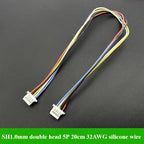 2-50Pcs/lot JST SH 1.0mm Pitch Female Socket Terminal Plug Wire Connector SH 1mm 2 3 4 5 6 Pin 20CM 32AWG Silicone Wires Cable