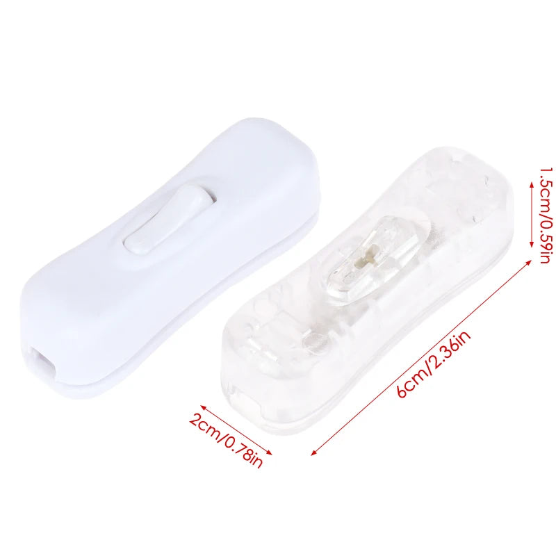 New Upgrade Bedside Lamp Switch AC 110V-250V Inline ON/OFF Table Desk Light Cord Cable Rocker Switch
