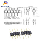 10PCS 2.54mm Pin Header Male Single Row 40 Pin 2.54mm Round Pin Connector 1x2p 3p 4p 5p 6p 7p 8p 9p 10p 12p 20p 40P