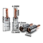 12/8/4pcs Speaker Banana Plug Connector No Soldering Copper Jack Male Plug Screw Wire Adapter for Audio Video Cable Connector