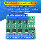 4 Way Mos Optocoupler Isolatie Module Pwm 3-20V 10A Foto-elektrische Isolator Houder Rail Plc Drive Motor Board