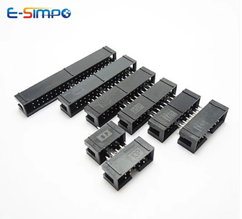 10pcs DC3 1.27/2.0/2.54mm DIP Straight RA Right Angle SMT Double Row 6/8/10/20/30/40/50P ISP Male Pin IDC JTAG Socket Box Header