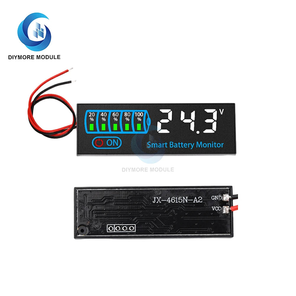 DC 7-55V 1-8S 4165 LED Indicator Voltage Charge Indicator Acid Battery Lithium Battery Universal Battery Charge Indicator Panel